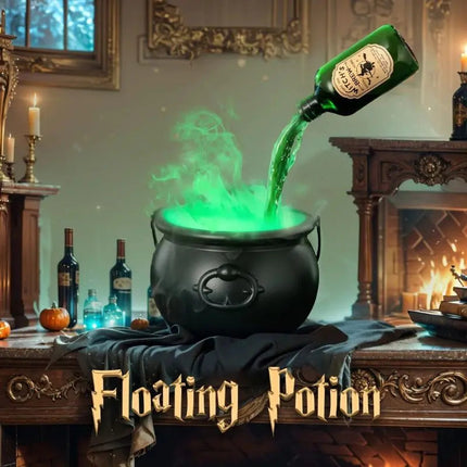 Halloween Cauldron with Floating Magic Potion Bottle, Fog Cauldron Halloween Decorations Indoor – image 7
