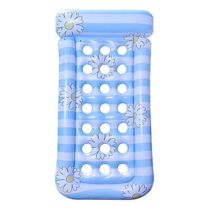 Floral Inflatable Lounge Chair | Ergonomic Design for Comfortable Poolside Relaxation 4