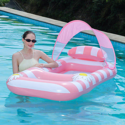 Floral Inflatable Lounge Chair | Ergonomic Design for Comfortable Poolside Relaxation 5