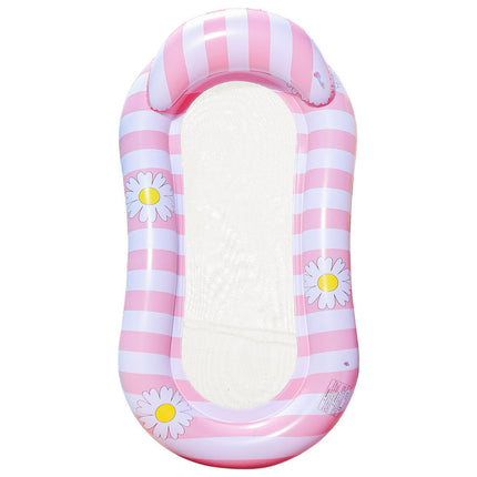 Floral Inflatable Lounge Chair | Ergonomic Design for Comfortable Poolside Relaxation 6