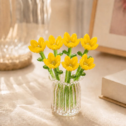 Glass Flowers with Vase – image 10