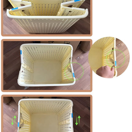 FoldEase | Collapsible Laundry Basket with Wheels & Space-Saving Design | Durable Storage Solution for Easy Transport 5
