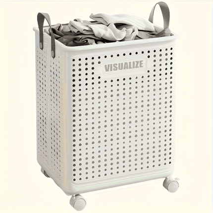 FoldEase | Collapsible Laundry Basket with Wheels & Space-Saving Design | Durable Storage Solution for Easy Transport 9