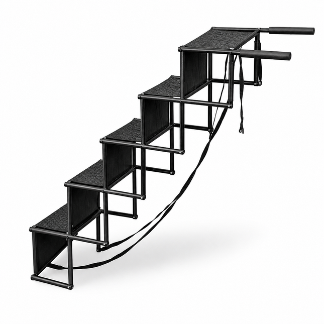 Foldable Dog Steps for Car with Non-Slip Surface | 5-Step Design for Easy Vehicle Access 0