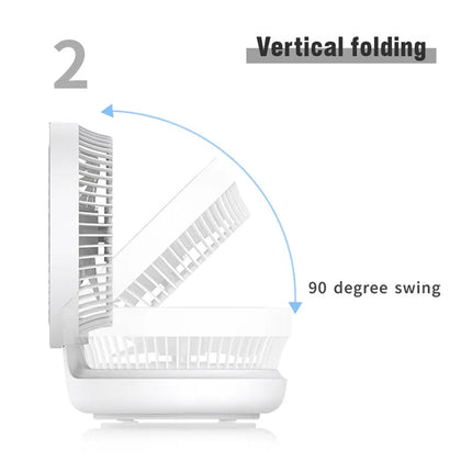 Folding Table Fan | Oscillating Design with Customizable Airflow | Compact Night Light for Personalized Comfort 3