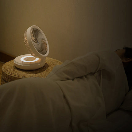 Folding Table Fan | Oscillating Design with Customizable Airflow | Compact Night Light for Personalized Comfort 8