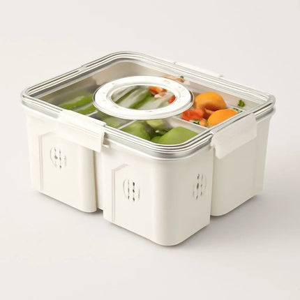 Airtight Food Storage Container, Clear Plastic Storage Container for Fruit and Snacks