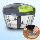 Manual Food Chopper with Stainless Steel Blades | Effortless Vegetable Cutting for Quick Meal Prep