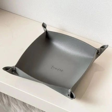 Faux Leather Jewelry Tray, Desk Organizer for Nightstand – image 13