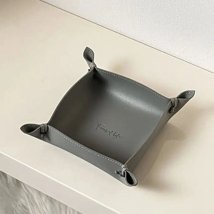 Faux Leather Jewelry Tray, Foldable Valet Tray for Keys – image 14