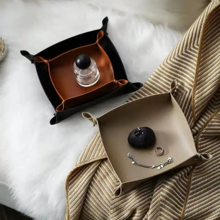 Faux Leather Jewelry Tray, Travel Jewelry Organizer