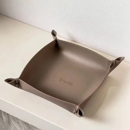 Faux Leather Jewelry Tray, Desk Organizer for Nightstand – image 7