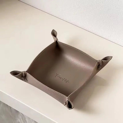 Faux Leather Jewelry Tray, Foldable Valet Tray for Keys – image 8