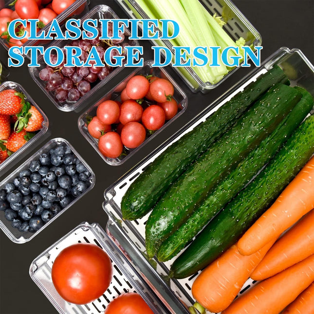 Fridge Organizer Set | Stackable BPA-Free Refrigerator Organizer Bins for Efficient Food Storage 1
