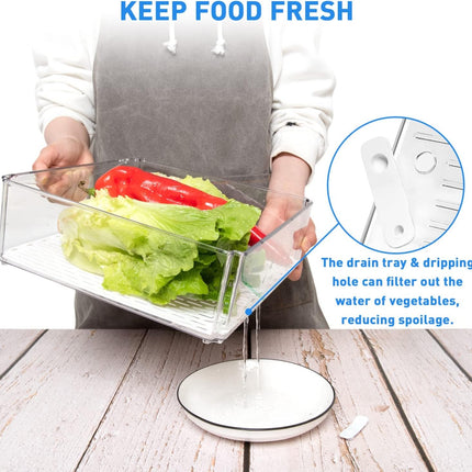 Fridge Organizer Set | Stackable BPA-Free Refrigerator Organizer Bins for Efficient Food Storage 4