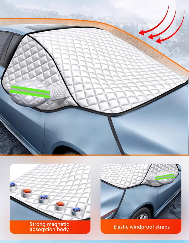 FrostGuard Pro | 5-Layer Frost Guard Windshield Cover with Magnetic Fastening | All-Season Protection Against Ice and UV Rays 0