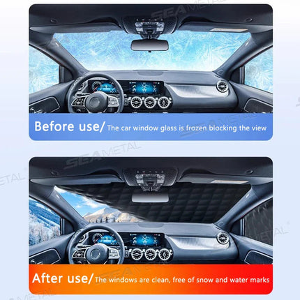 FrostGuard Pro | 5-Layer Frost Guard Windshield Cover with Magnetic Fastening | All-Season Protection Against Ice and UV Rays 2