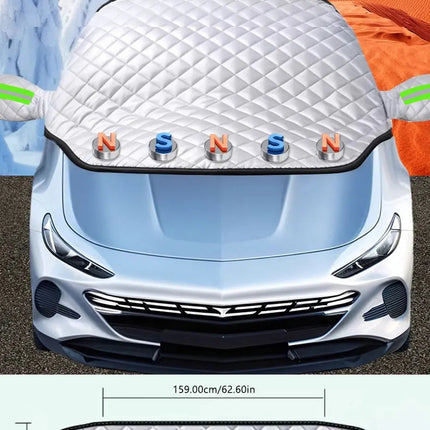 FrostGuard Pro | 5-Layer Frost Guard Windshield Cover with Magnetic Fastening | All-Season Protection Against Ice and UV Rays 3