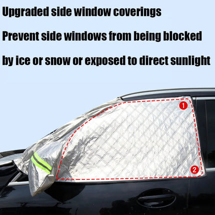 FrostGuard Ultra | Extra Large Windshield Cover with 3-Window Design | All-Season Protection Against Snow, Ice, and UV Rays 2