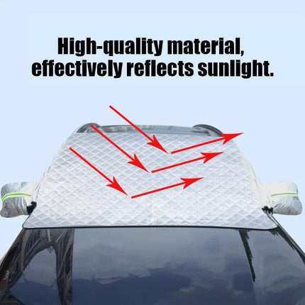 FrostGuard Ultra | Extra Large Windshield Cover with 3-Window Design | All-Season Protection Against Snow, Ice, and UV Rays 4