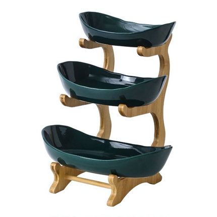 FruitTriad | Three-Tier Fruit Bowl with Compact Design | Elegant Kitchen Storage for Fresh Fruits 5