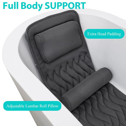 Full Body Bath Pillow for Tub with Non-Slip Design & Breathable Material for Ultimate Comfort 8