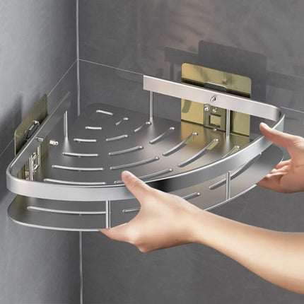Corner Shelf for Bathroom, Aluminum Metal Shelf for Shower and Makeup – image 5