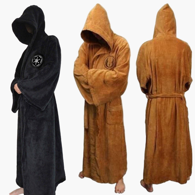 Galactic Comfort | Star Wars Inspired Bathrobe with Hood & Plush Fabric | Cozy Dressing Gown for Ultimate Relaxation 1