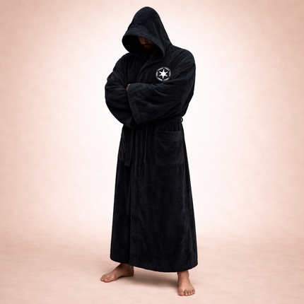 Galactic Comfort | Star Wars Inspired Bathrobe with Hood & Plush Fabric | Cozy Dressing Gown for Ultimate Relaxation 7