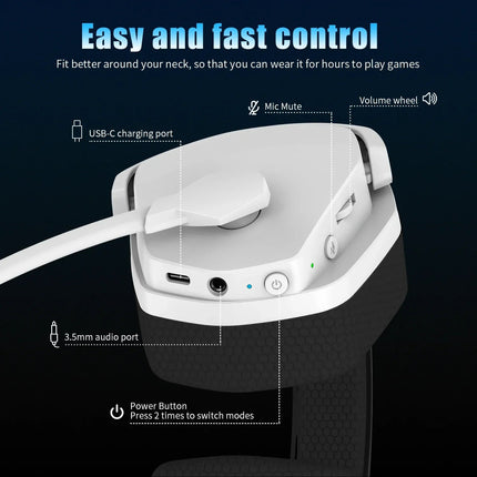 Gaming Headset | Wireless Gaming Headset with Noise Reduction & Built-In Microphone | Comfortable Over-Ear Design for Immersive Gameplay 4