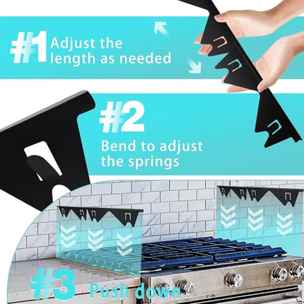 GapLock | Stainless Steel Stove Gap Filler with Adjustable Fit | Easy Installation for a Clean Kitchen 3