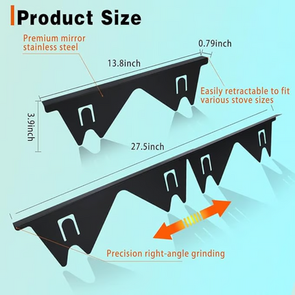 GapLock | Stainless Steel Stove Gap Filler with Adjustable Fit | Easy Installation for a Clean Kitchen 6
