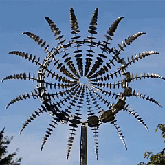 Metal Wind Spinner for Garden, Kinetic Garden Stake – image 5