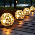 Solar-Powered Garden Light with Automatic Dusk Sensor | Waterproof Orb for Warm White Illumination