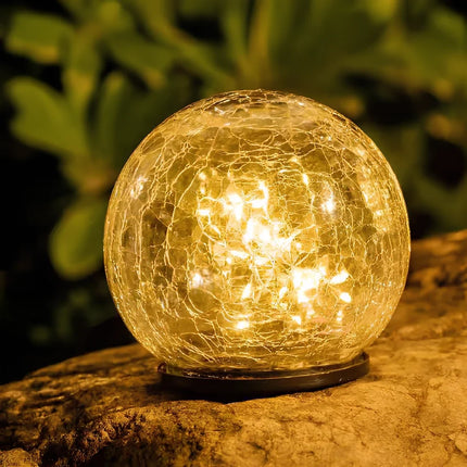 Solar-Powered Garden Light with Automatic Dusk Sensor | Waterproof Orb for Warm White Illumination