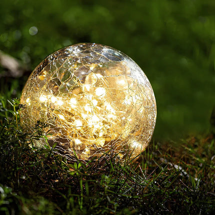 Solar-Powered Garden Light with Automatic Dusk Sensor | Waterproof Orb for Warm White Illumination