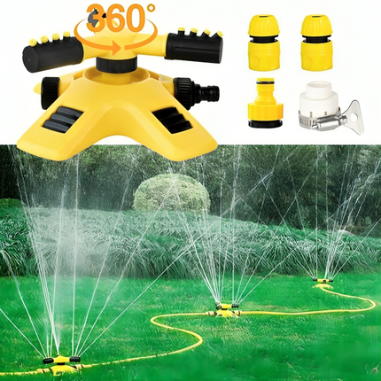 Garden Essentials | Lawn Sprinkler System with 360° Coverage | Adjustable Nozzles for Efficient Watering 1