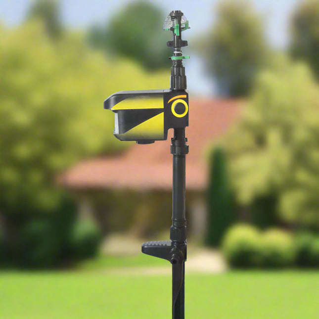 Garden Guardian | Motion Activated Sprinkler with Solar Power & Custom Sensitivity | Effective Animal Deterrent for Peaceful Gardens 0