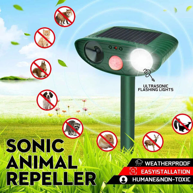 Garden Guardian | Ultrasonic Pest Repeller with Solar Power | Motion-Activated for Effective Outdoor Protection 1
