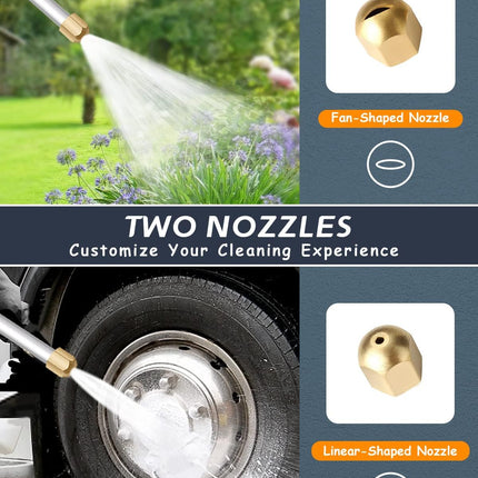 Garden Hose Nozzle | High-Pressure Sprayer with Dual Spray Options | Ergonomic Design for Effortless Cleaning 1