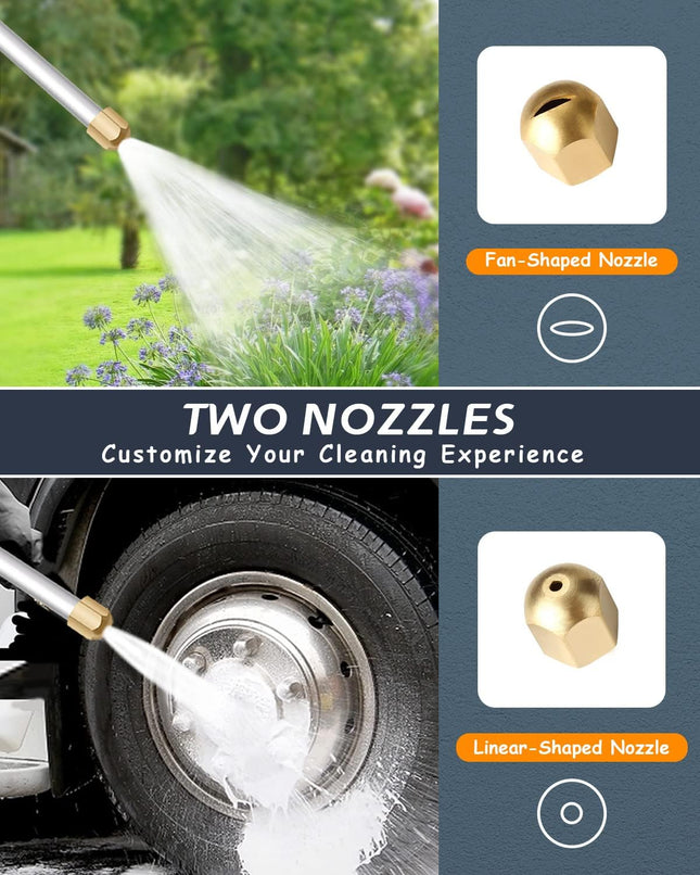 Garden Hose Nozzle | High-Pressure Sprayer with Dual Spray Options | Ergonomic Design for Effortless Cleaning 1