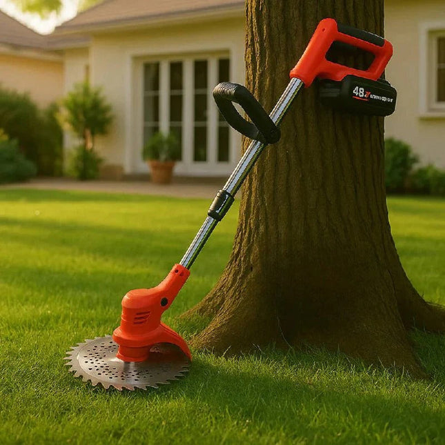 Garden Pro | 21V Cordless Brush Cutter with Adjustable Handle & 90° Rotatable Head for Effortless Trimming 0