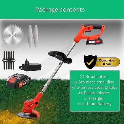 Garden Pro | 21V Cordless Brush Cutter with Adjustable Handle & 90° Rotatable Head for Effortless Trimming 3