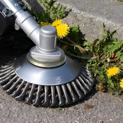 Garden Pro | Carbon Steel Weed Brush Trimmer with Heavy-Duty Wires | Efficient Cleaning for Driveways and Patios 2