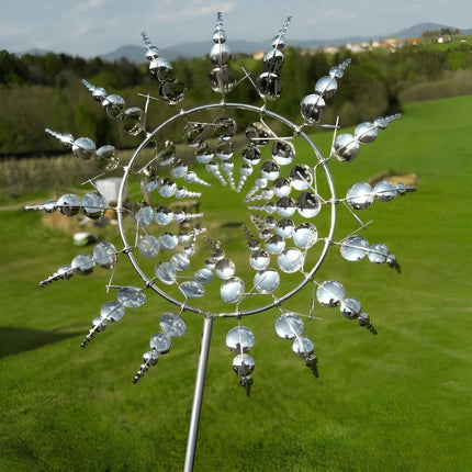 Garden Whirlwind | Metal Windmill Yard Decor with Dual Motion Design | Eye-Catching Outdoor Decoration for Stunning Gardens 2