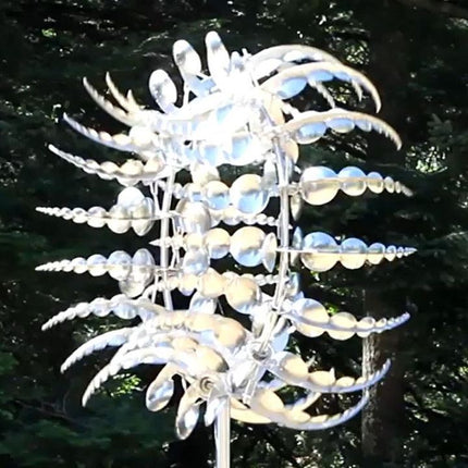Garden Whirlwind | Metal Windmill Yard Decor with Dual Motion Design | Eye-Catching Outdoor Decoration for Stunning Gardens 3