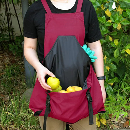 Gardening Apron with Pockets, Cross Back Apron for Garden and Workshop, Garden Apron with Adjustable Straps