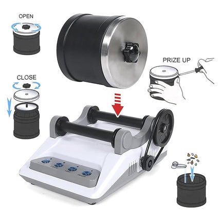GemMaster | Rock Tumbler Kit with Quiet Operation & Leak-Proof Design | Ideal for Beginners & Educational Fun 3
