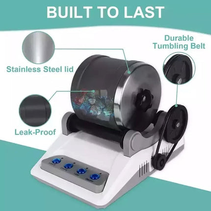 GemMaster | Rock Tumbler Kit with Quiet Operation & Leak-Proof Design | Ideal for Beginners & Educational Fun 6