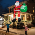 Christmas Inflatables 8 ft Climbing Santa, LED Blow Up Christmas Decorations for Yard, Outdoor Christmas Decor